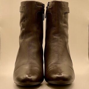 Cole Haan Brown Chocolate Leather Ankle Boot with Nike Air Soles​​